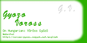 gyozo voross business card