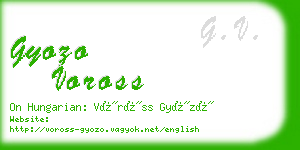 gyozo voross business card